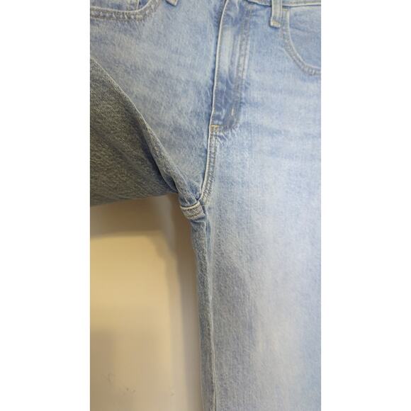 Retro Utility Streetwear High-rise Wide Straight Leg Raw Hem Jeans 6R - Picture 5 of 8